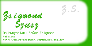 zsigmond szusz business card